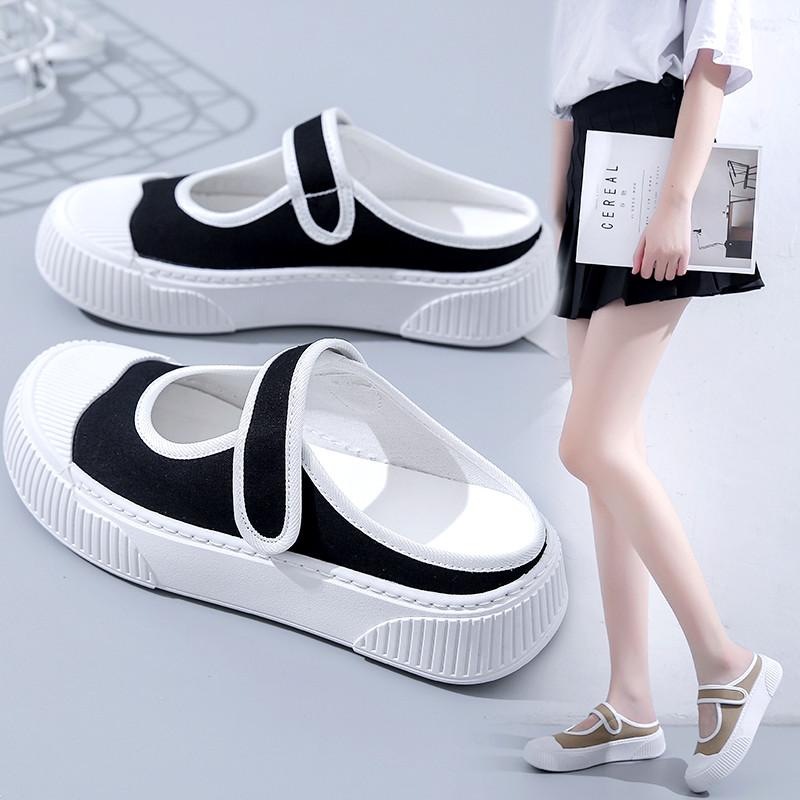 Nová Móda Letní Poloviční Péče Bílé Boty Prodyšné Ležérní Dámské Boty Pohodlné Prodyšné Přenosné Dámské Pantofle