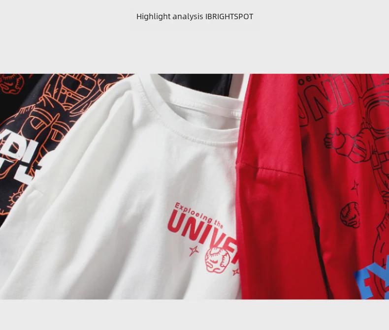 Boys' Korean-Style Autumn 2024 Long Sleeve Printed T-Shirt