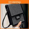 Elegant 2024 Mobile Phone Crossbody Bag Small Velvet Handbag With Rhinestones For Women