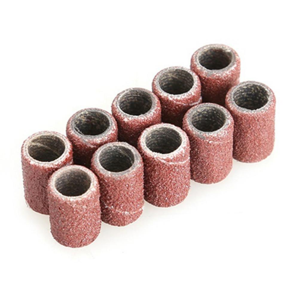 100pcs Nail Art Sanding Bands For Electric Nail Drill Machine Manicure Pedicure Grinder Milling Cutters 80"120"180" Sand Ring