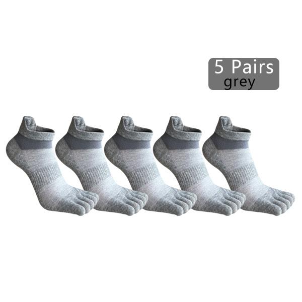 1/5 Pairs Man Boat Socks Toe Cotton Striped Compression Breathable Sweat-Absorbing Elastic Endurable Boy 5 Finger Ankle Socks
