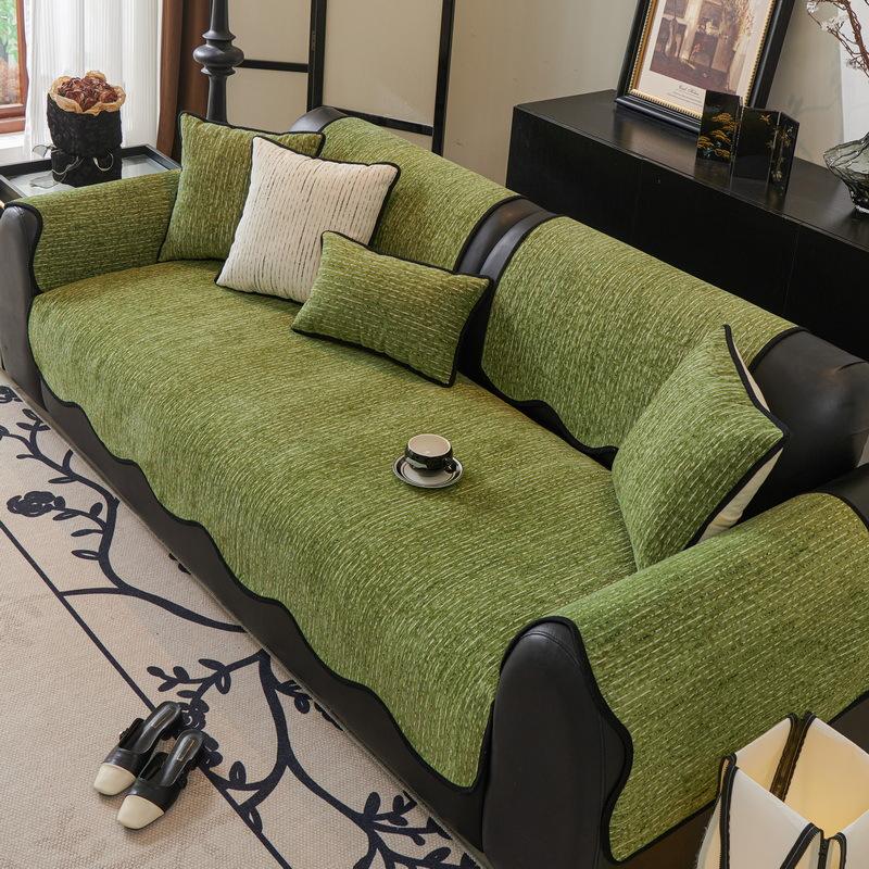 Cream Wind Sofa Cushion Universal In All Seasons, High-End Straight Row Seat Cushion  New Non-Slip Leather Sofa Cover Cover Cover