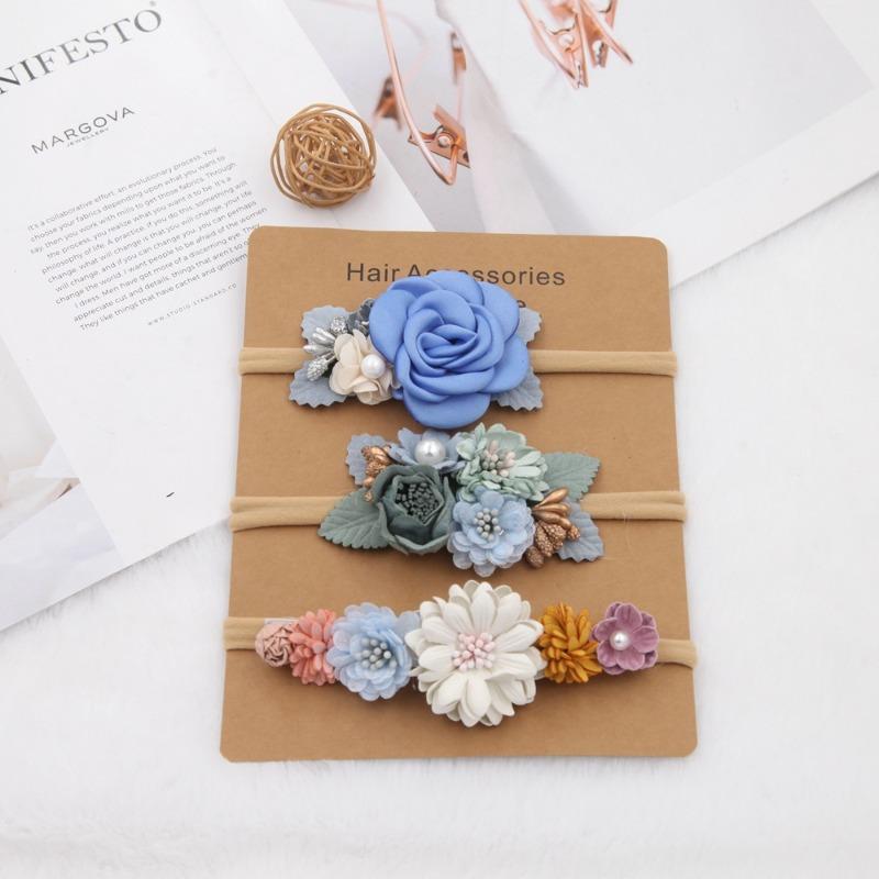 Best-Selling Nylon Headbands Set for Girls  - Soft & Skin-Friendly, DIY Floral Accessories for Versatile Princess Hairstyles
