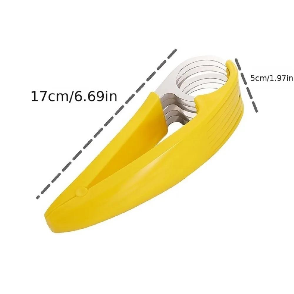 Nerezový kráječ na banány Ovoce Zelenina Kráječ klobás Salátové poháry Nářadí Nástroje na vaření Kuchyňské doplňky Gadgets