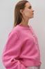 Woolen buttoned cardigan pink /