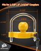 METOWARE Universal Adjustable Heavy Duty Steel Trailer Hitch Lock Anti-Theft Trailer Ball Lock Tow