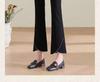 Women's Black High-Waisted Micro-Flare Pants: Slimming, Elastic, Petite, Nine-Point Length, New Summer Arrival