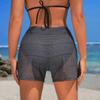 CHARMLEAKS Womens Swim Shorts High Waist Hollow Out Swimsuits Build-in Brief Swimwear Briefs Swimming Bottom Tankini Bottoms