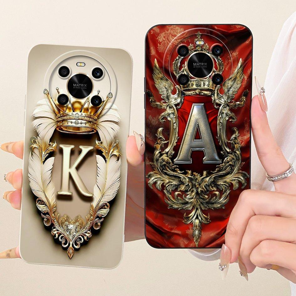 For Honor X9 5G Case Fashion Initial Letters Crown Soft Silicone Lens Protective Cover For Honor Magic 4 Lite Funda HonorX9 Capa