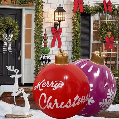 Spherical Christmas Decorations 60cm Inflatable Christmas Ball Creative Christmas Tree Decorations