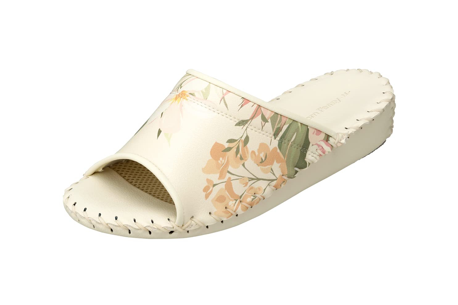 Pansy Indoor Slippers Women s Hand-Knitted Antibacterial Size M Ivory