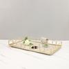 Luxury Metal Imitation Marble Rectangular Tray Living Room Decoration Key Remote Control Sundries Storage Tray Home Decoration