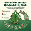Christmas Holiday Clock, Festive Tabletop Decor for Mantel, Shelf and Home