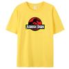Jurassic Park T-shirt Men's 100% Cotton Printed T-shirt Casual Funny Top Jurassic World T-shirt Short Sleeve Cool T-shirt