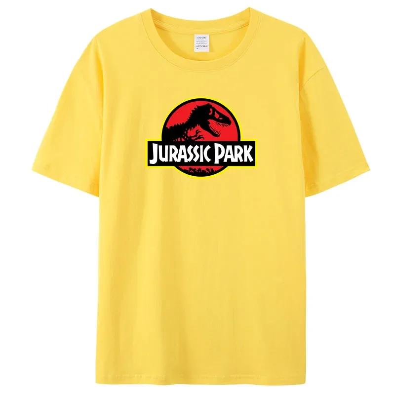 Jurassic Park T-shirt Men's 100% cotton printed T-shirt Casual funny top Jurassic World T-shirt Short sleeve cool T-shirt