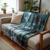 Retro Cat Geometric Anime Cartoon Flannel Blanket Soft Warm Throw for Bedroom Sofa Car Kids Holiday Gift