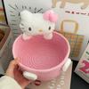 Kawaii Pink Hello Kitty Cartoon Storage Basket Cute Charm Cosmetics Toys Storage Box Bedroom Decoration Birthday Gift