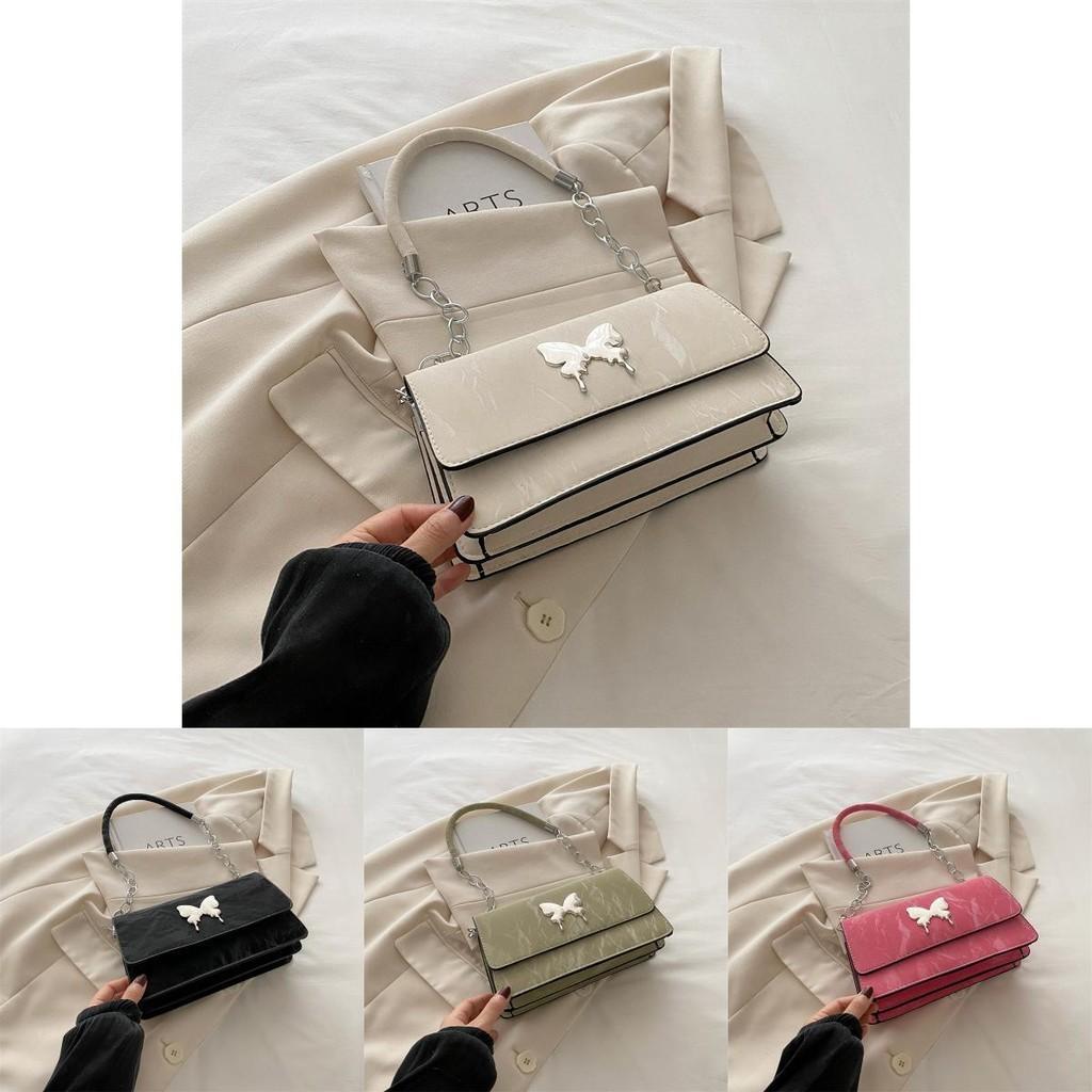 Trendy Butterfly Element Pu Leather Shoulder Bag For Women Spring Summer 2024