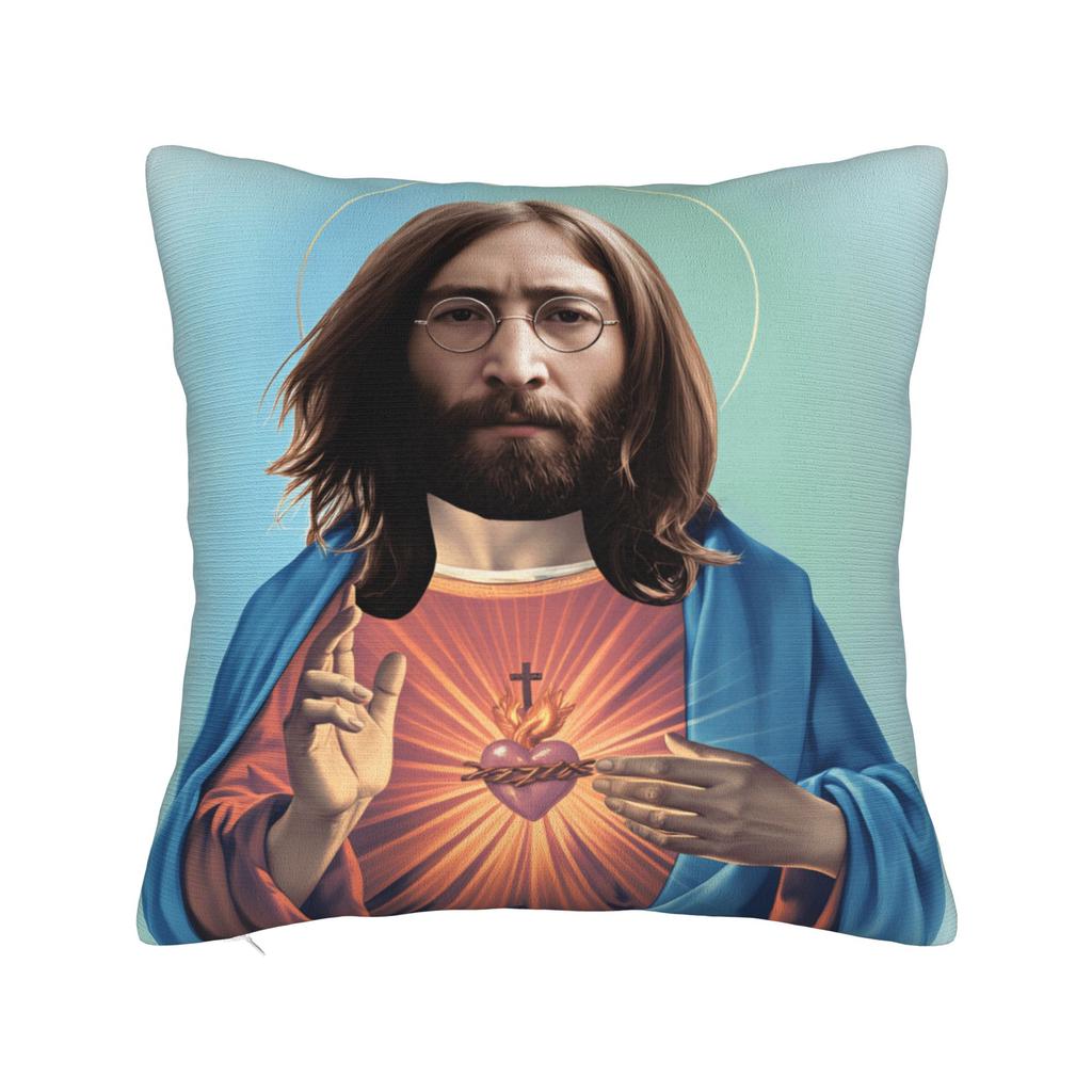 J-John Lennons Pillow Case  Morden Pillow Cover Square Pillowcases For Chair Sofa Home Decor