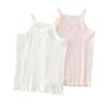 Children's 100% Cotton Jacquard Sleeveless Pajamas – Unisex, 2-Piece Set