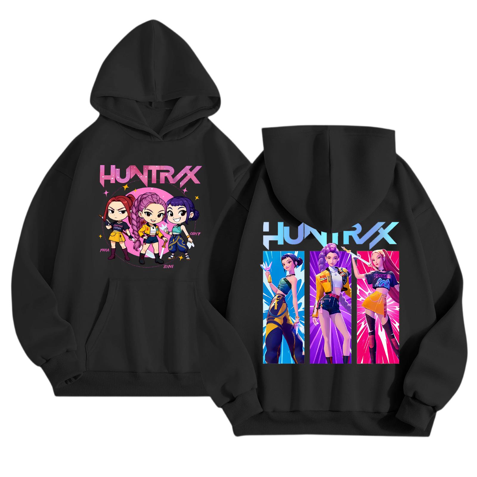 

Детский пуловер свободного кроя с длинными рукавами, модная толстовка с капюшоном 150 чёрный