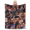 Dwight Schrute Collage Blankets Quality Warm Soft  Throw Blanket Winter Students Bedroom Graphic Bedspread
