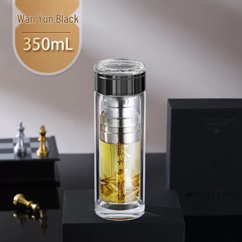FUGUANG Silver Dragon Business Double-Wall Glass Tea Infuser Bottle