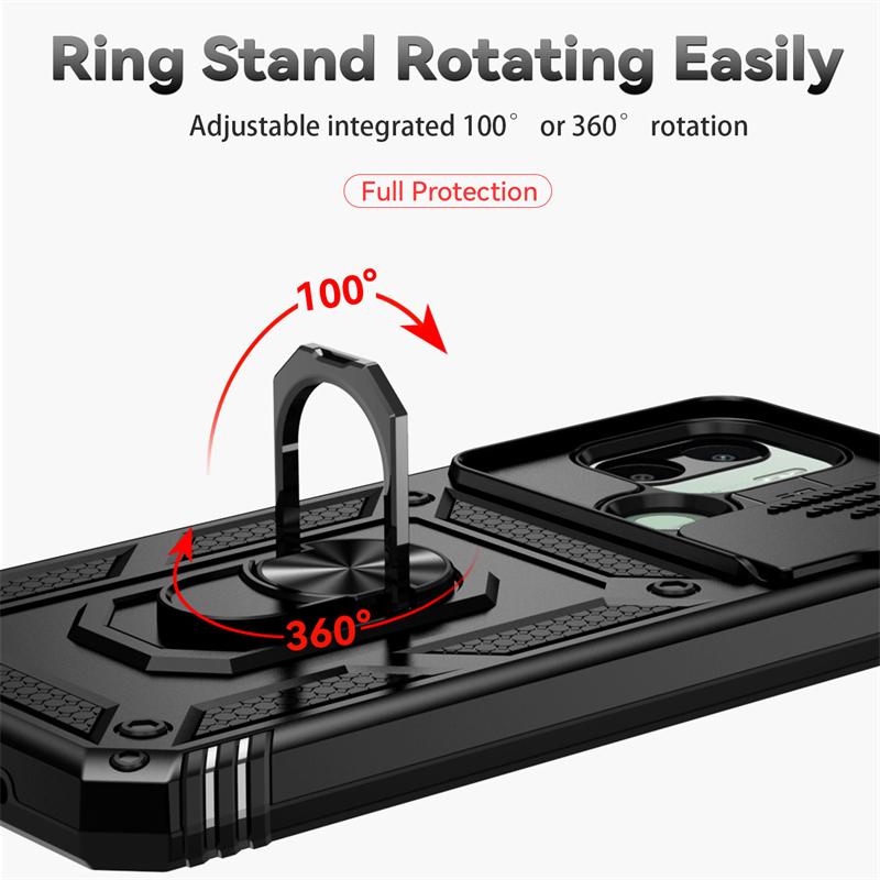 Full Cover For Xiaomi Poco C51 Case For Poco C51 C 51 Push Window Magnetic Phone Holder Back Case For Poco C51 Case 6.52 inch