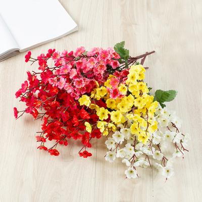 Artificial Flower Unfading Color Fine Craftsmanship Long Life Beautiful Mini Simulation Plum Blossom for Office