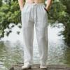 Pantaloni da spiaggia da uomo Joggers Streetwear Cotone Lino Pantaloni della tuta Pantaloni casual Vacanza hawaiana Larghi Estivi Lunghi