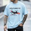 Unisex Funny How Planes Fly Graphic T Shirt Aviation Pilot Lover Gift Short Sleeve Oneck Tees Casual Streetwear Airplane Tshirt
