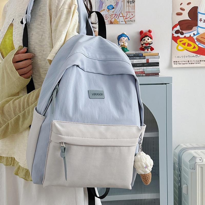 Schoolbag wholesale simple backpack female Japanese versatile size new commuter class schoolbag fashionable cute travel backpack