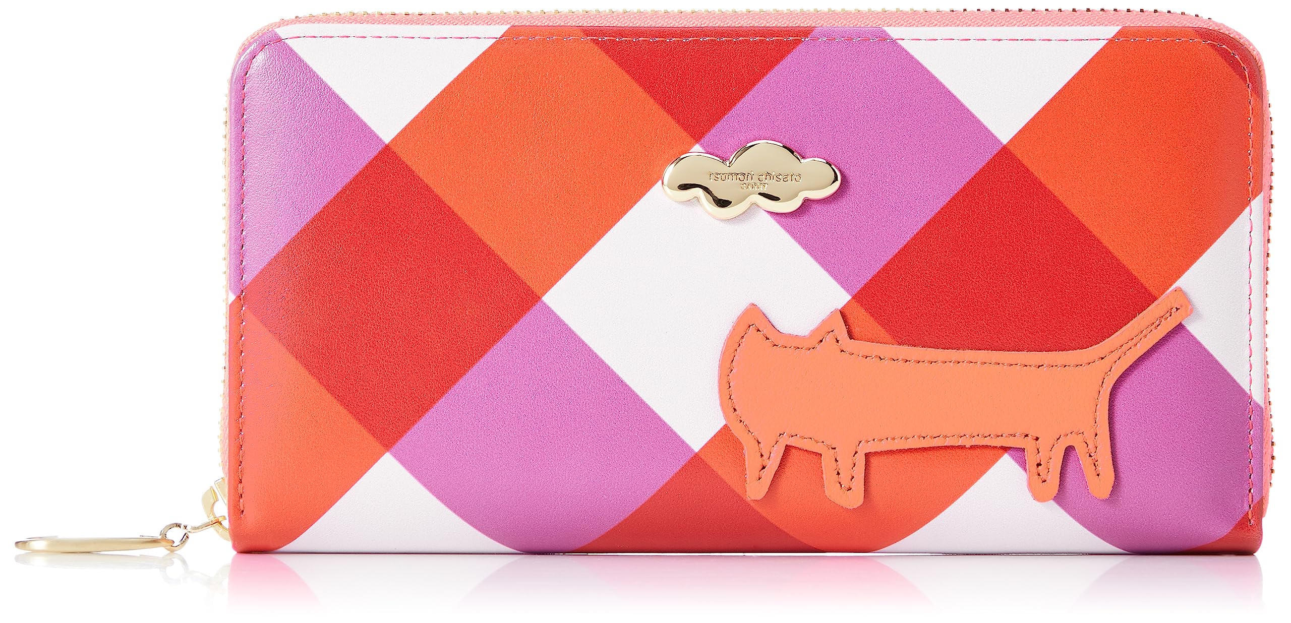 

Long Wallet Bundle Holder Kumo Neko Check [Tsumori Chisato] Women s