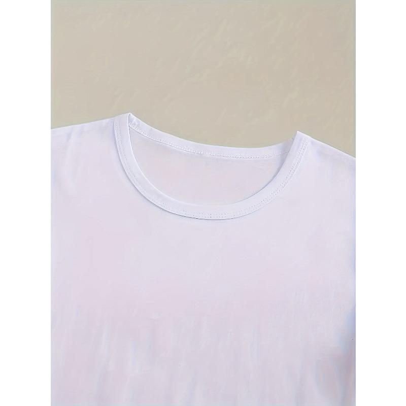 Plus Size Womens Paris Print Tee Eiffel Tower Floral Bicycle Design Round Neck Short Sleeve Stretchy Breathable Nontransparent Machine Washable Spring