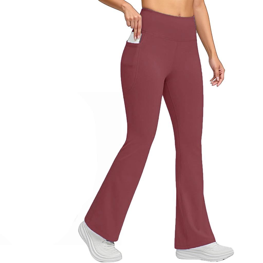 Women's High Waist Yoga Pants Tight Flared Leggings High Stretch Butt Lifting Fitness Sports Trousers