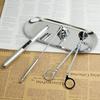 Aroma Candle Tool Kit: Wick Trimmer, Snuffer, Extinguishing Hook, and Tray.