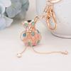 Money Bag Keychain Rhinestone Tassel Design Lucky Bag Shape Key Chain Pendant Strong Lobster Clasp Anti-Lost Keychain Gift Accessory