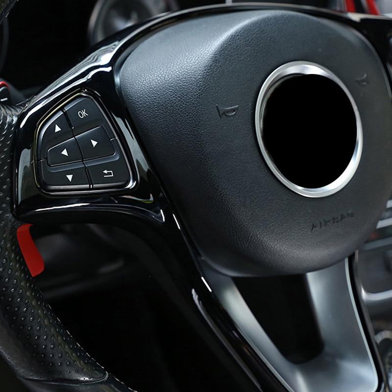 Auto Lenkrad Control Schalter Taste Trim Rahmen Innen Zubehör Für Mercedes-Benz ABCE CLA GLA GLC GLB GLE GLS