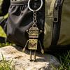 Keychain Pendant Retro Robot Design Movable Joint Swinging Limbs Decorative Key Ring Backpack Accessory