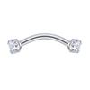 Anello sopracciglio Zirconia Cubica Acciaio Resistente all'Usura Piercing Corpo Gioiello Bilanciere per Donne