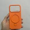 Applicable to Apple 15promax with magnetic bracket mobile phone case liquid silicone iPhone17 with fulcrum protective case