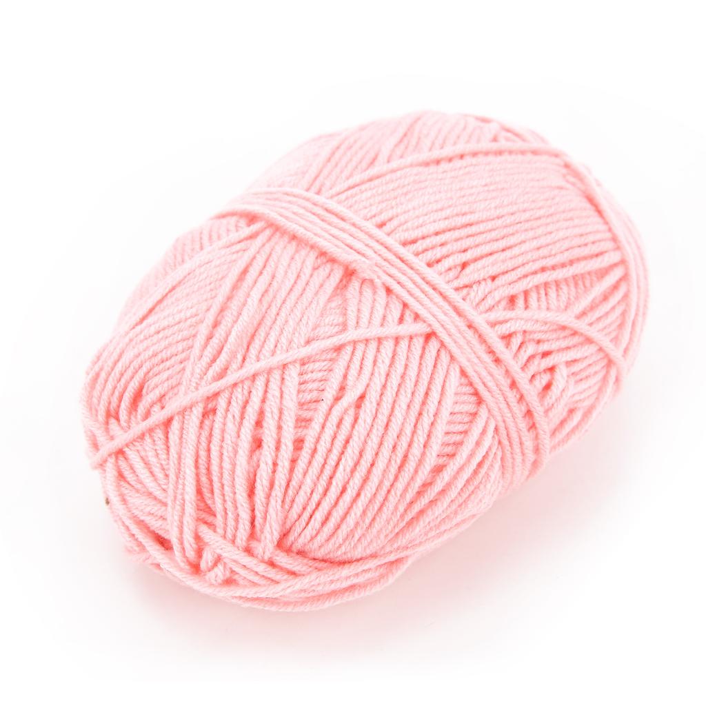 Háčkovací příze Měkká Šetrná k pokožce Úroveň Bavlna Vlna pro Pletení DIY Dětské Oblečení(Růžový )