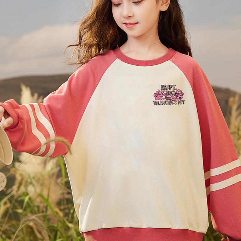 Happy Valentine'Day Patches auf Kleidung Wärmeübertragung Aufkleber Dekoration für Liebhaber Kleidung DIY Streifen Aufkleber Mädchen Junge