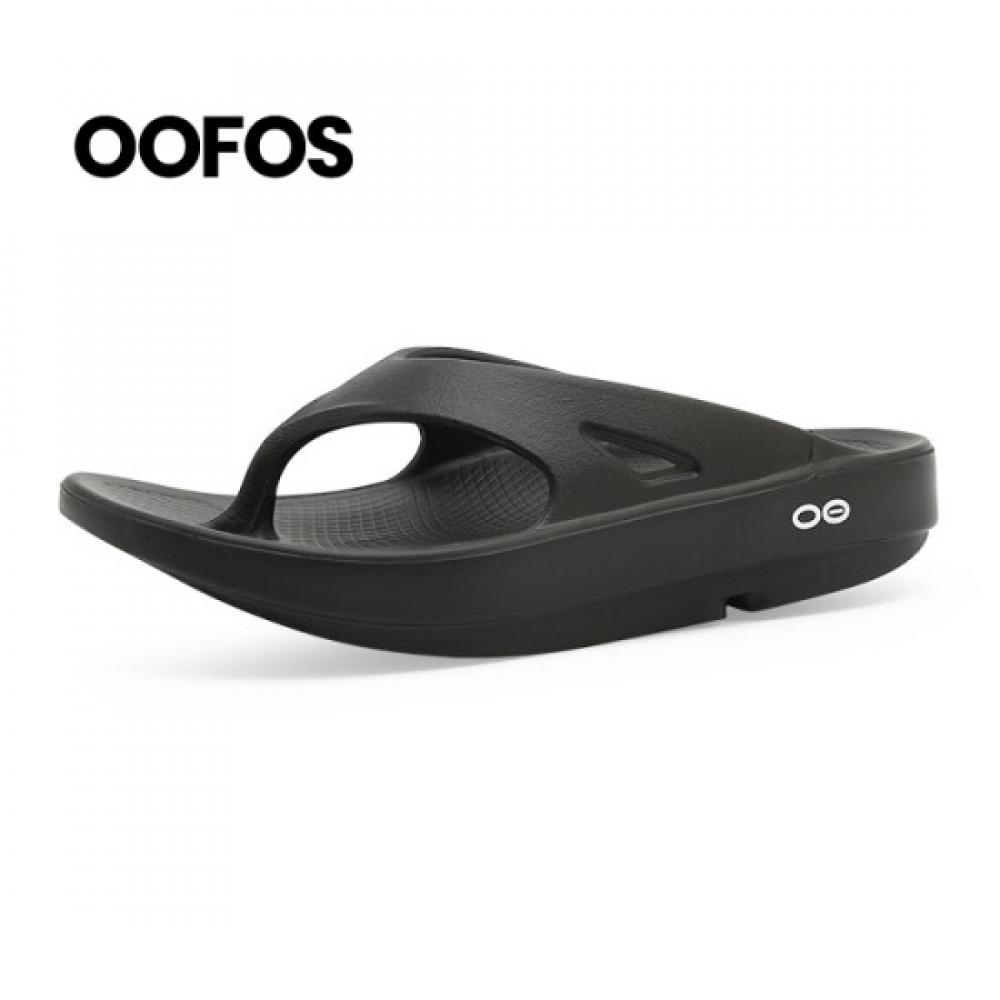 OOriginal Black Sports Upos Original Recovery Flip Flops Black Comfortable Slippers OOriginal Black