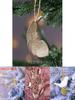 Creative Resin Acorn Deer Antlers Feather Bird Pendant Christmas Decor Props For Festive Scene Enhancement