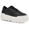 UGG Leather Round Toe Thick Sole Shoes Women Shoes Bright-White Black 1133970-BBGW