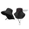 Wide Brim Sun Hat Solid Color Korean Style with Neck Cover UV Protection for Beach Holidays