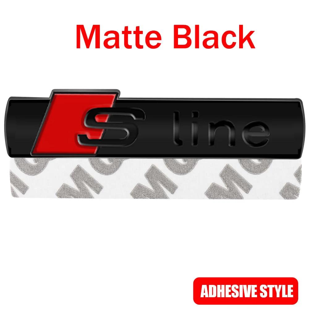 Pour Audi RS3 Logo 3D Métal SLINE Décoration Autocollant Carrosserie Aile Coffre Pour Audi A1 A3 A4 A5 A6 A7 A8 Q2 Q3 Q5 Q7 TT S Line S3 S4 S5 S6 RS