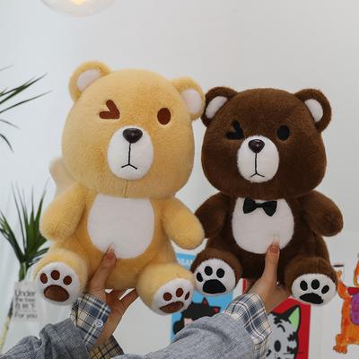 Poupées ours douces et mignonnes, jouets en peluche, cadeaux pour enfants, dessins animés, poupées frites, ornements pour la maison, poupées griffonnées, oreillers