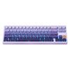 PBT Double Shot Keycaps for Mechanical Keyboards, 134 Key Gradient Purple Backlit OEM Profile Keycaps with Side Print Shine-Through Custom Keyboard